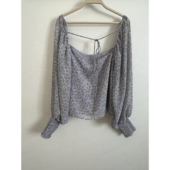 ASTR The Label Size L Purple Floral Crop Boho Summer Too - Picture 6 of 8